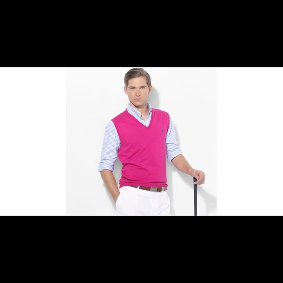 Polo Ralph Lauren Other - Polo Golf Ralph Lauren Pink Vest Sz M